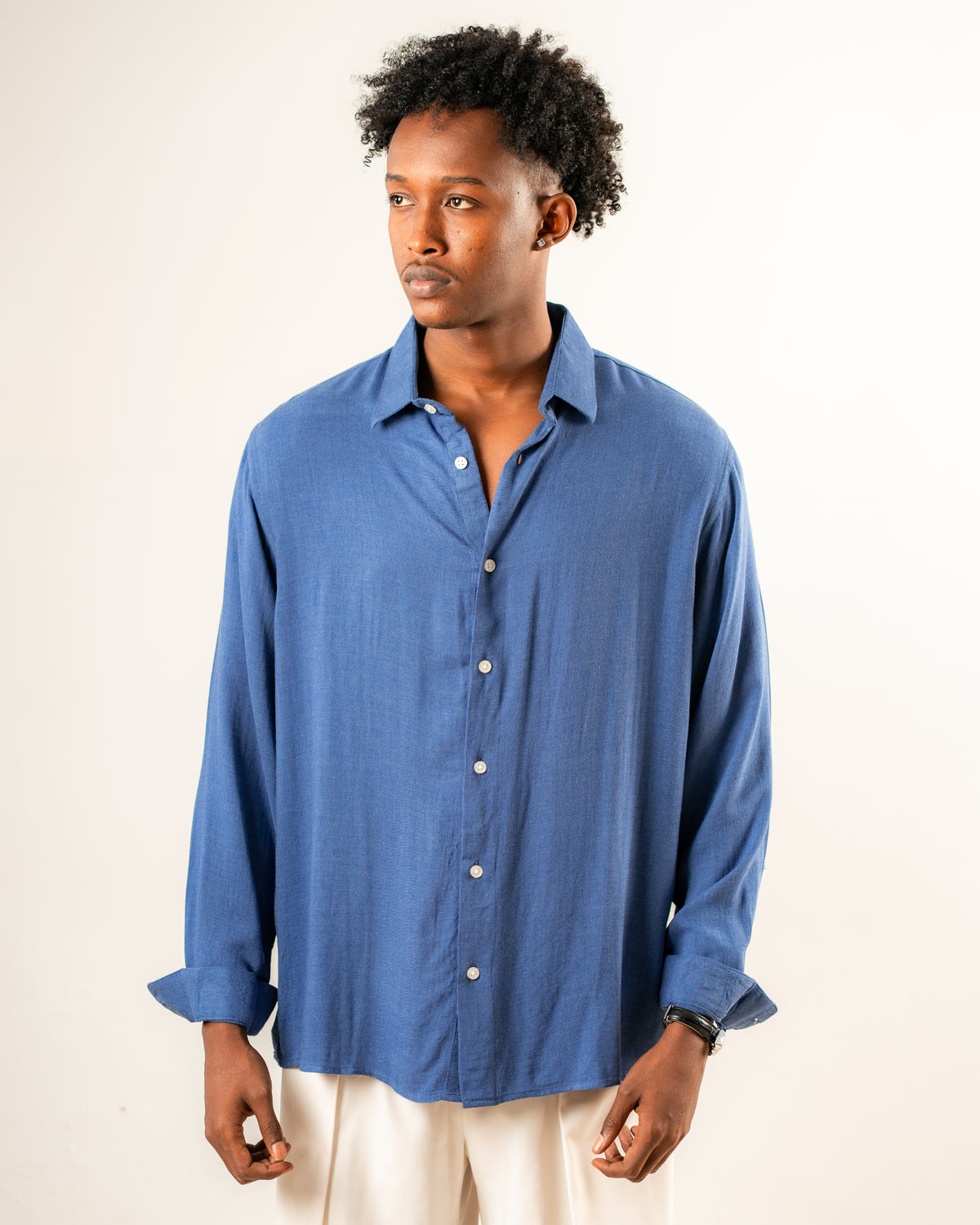 Casual Full Sleeve Shirt : Cornflower Blue