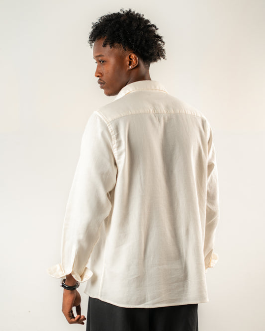 Casual Full Sleeve Shirt : Off White