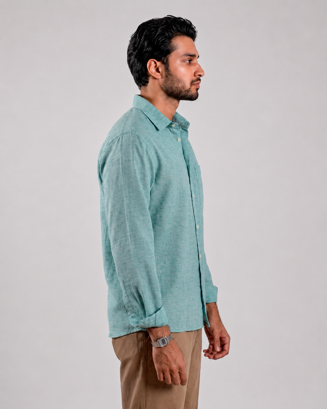 Casual Full Sleeve Shirt : Sky Blue