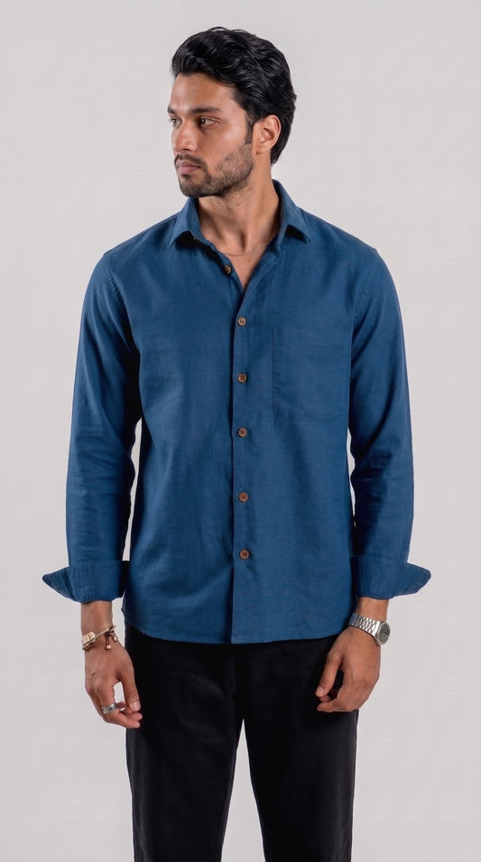 Casual Full Sleeve Shirt - Blue