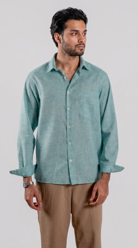 Casual Full Sleeve Shirt : Sky Blue