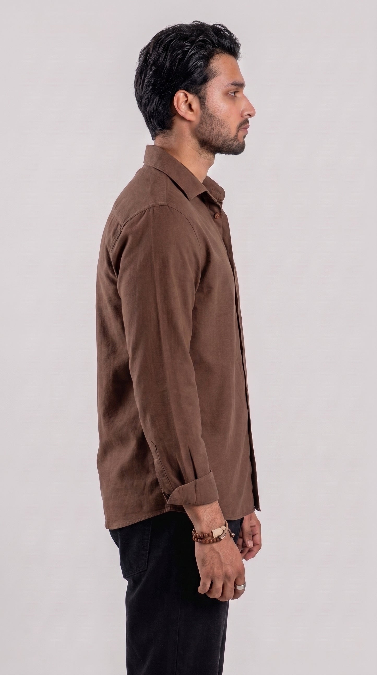 Casual Full Sleeve Shirt - Brown