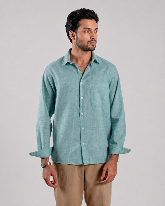 Casual Full Sleeve Shirt : Sky Blue
