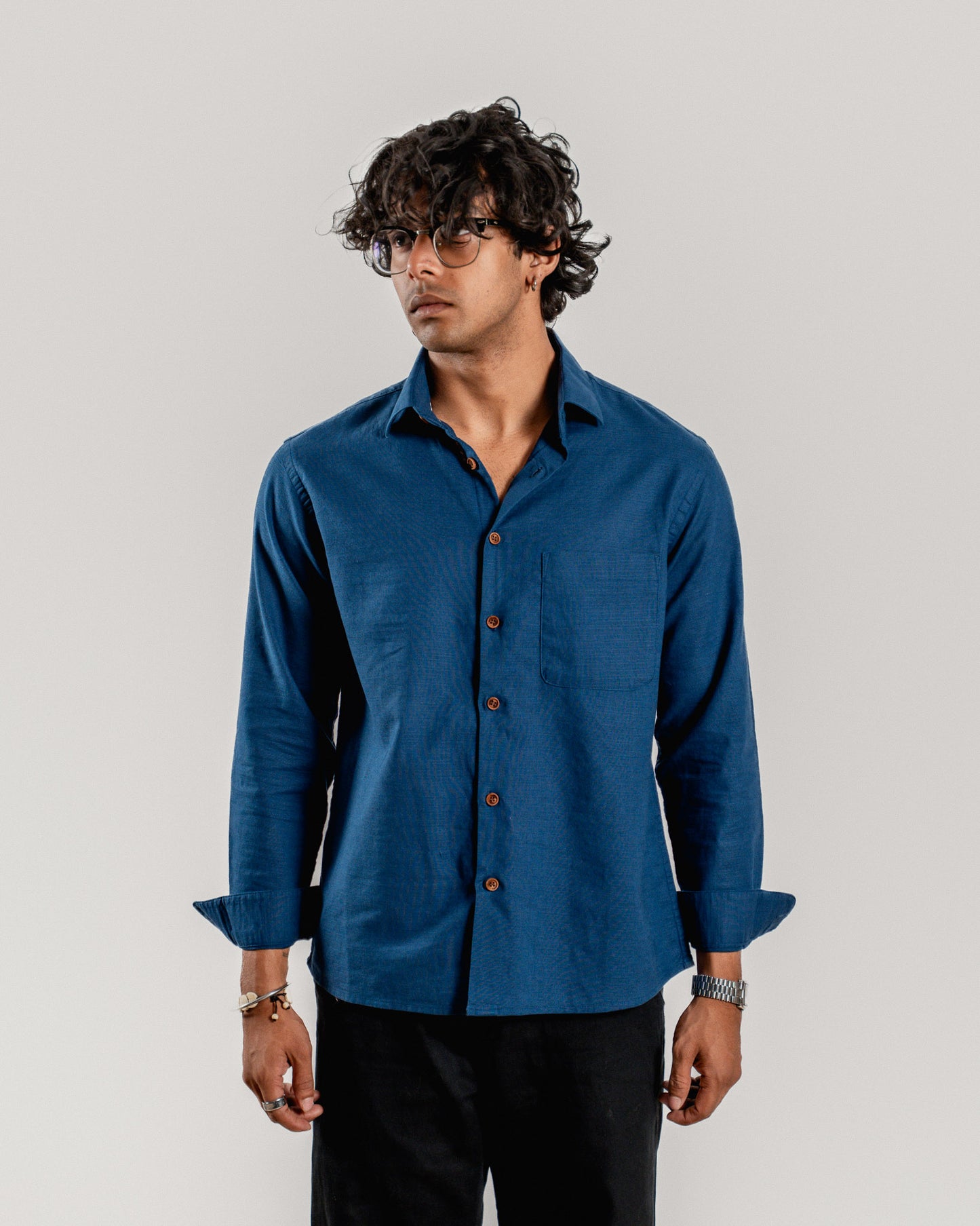 Casual Full Sleeve Shirt - Blue