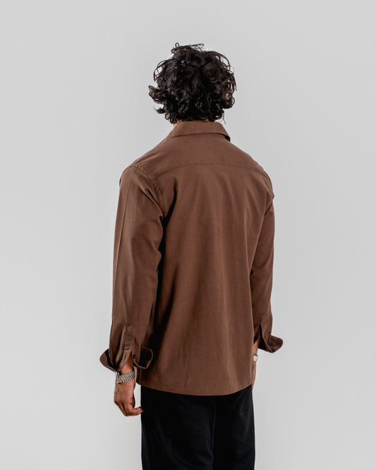 Casual Full Sleeve Shirt - Brown