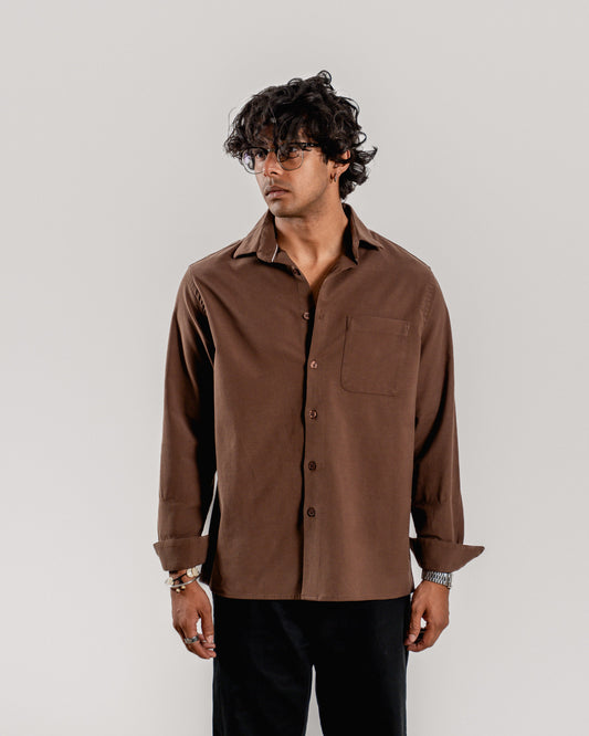 Casual Full Sleeve Shirt - Brown