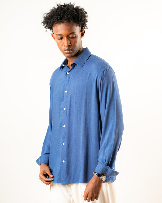 Casual Full Sleeve Shirt : Cornflower Blue