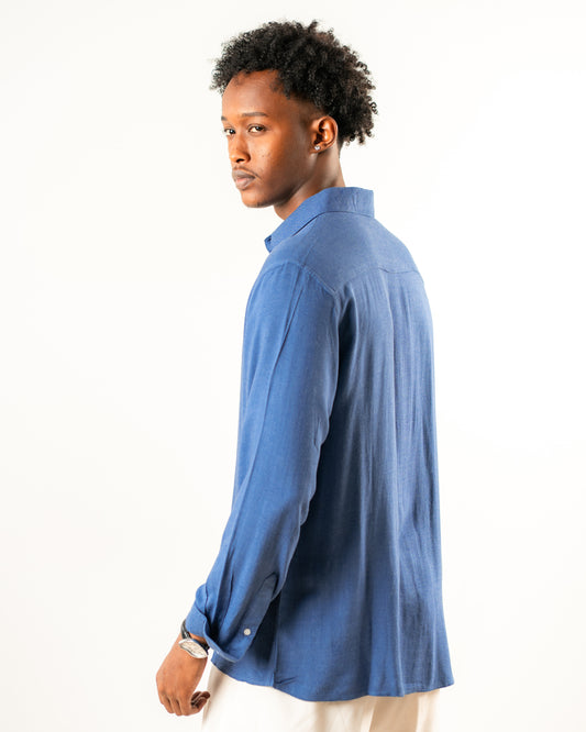 Casual Full Sleeve Shirt : Cornflower Blue