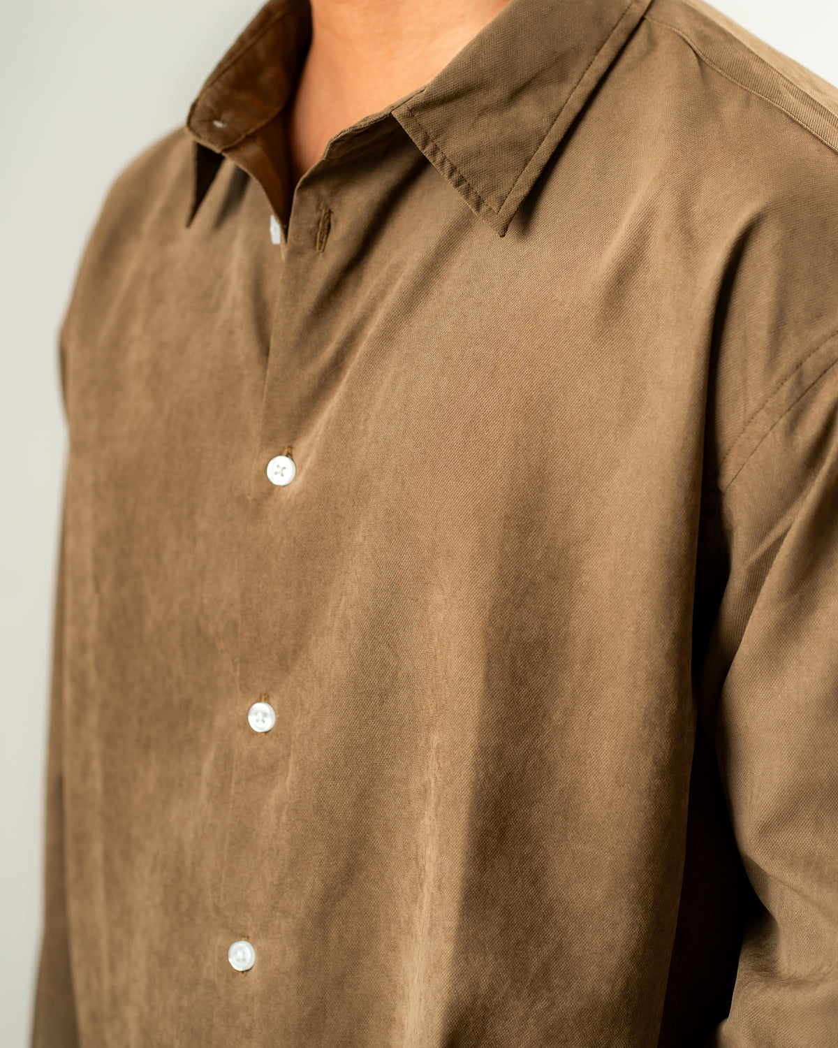 Oversized Full Sleeve Shirt- Dusky Olive