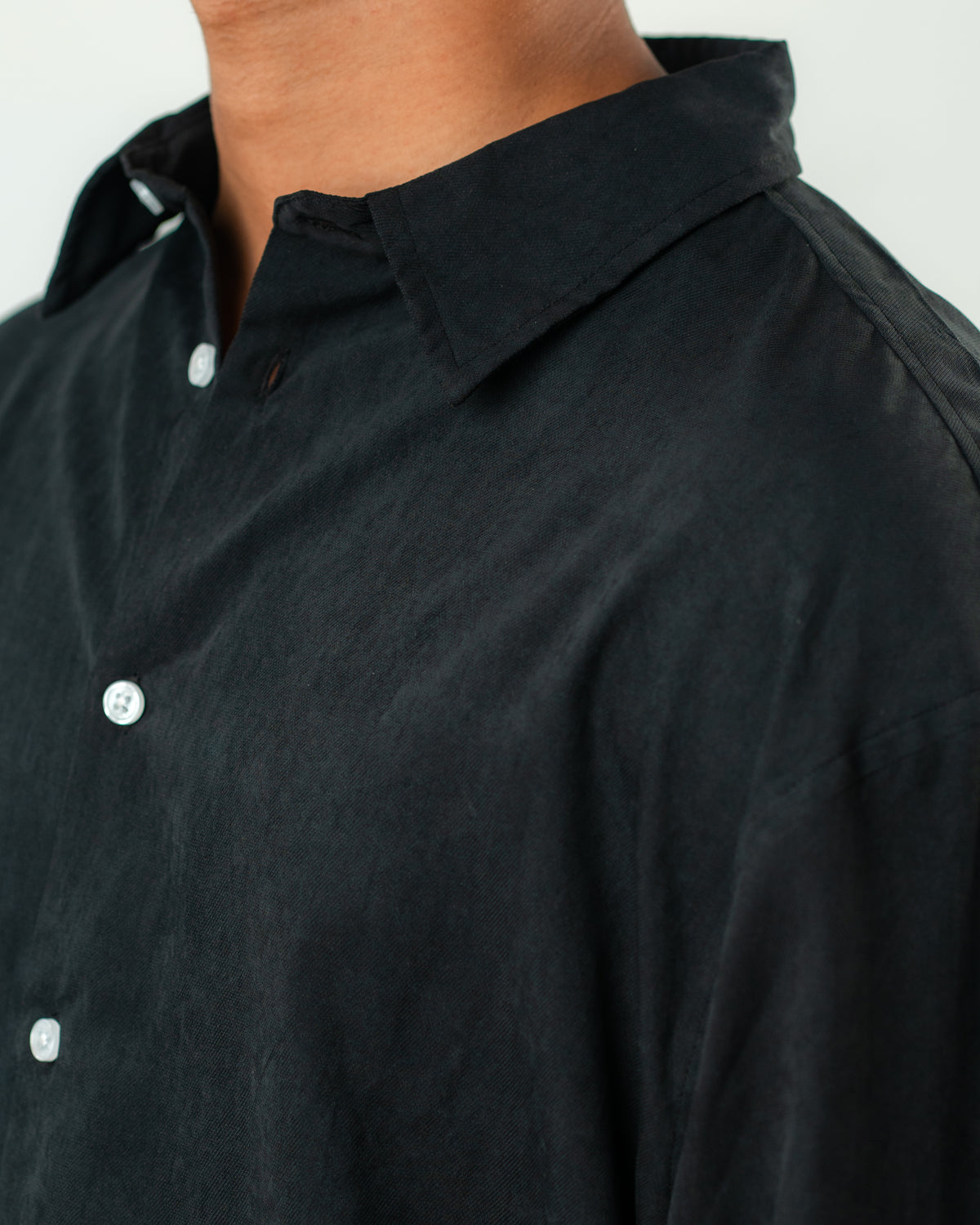 Oversized Full Sleeve Shirt-Midnight Black