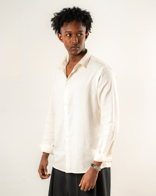 Casual Full Sleeve Shirt : Off White