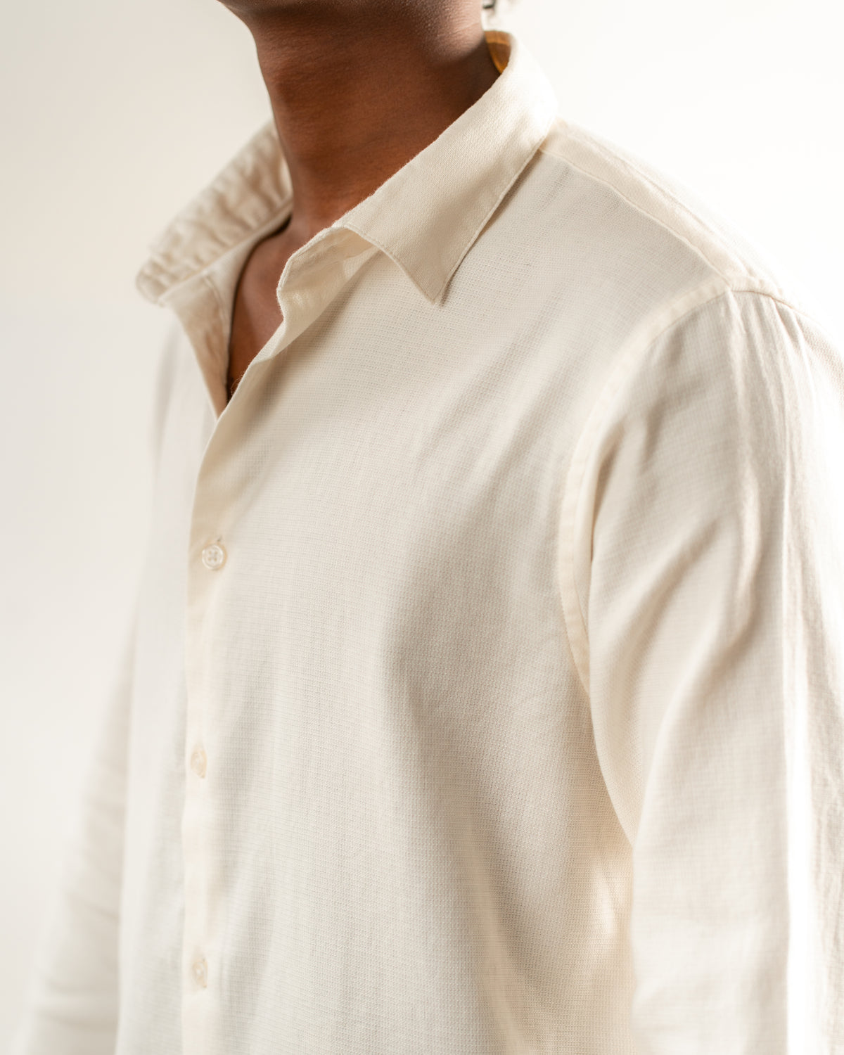 Casual Full Sleeve Shirt : Off White