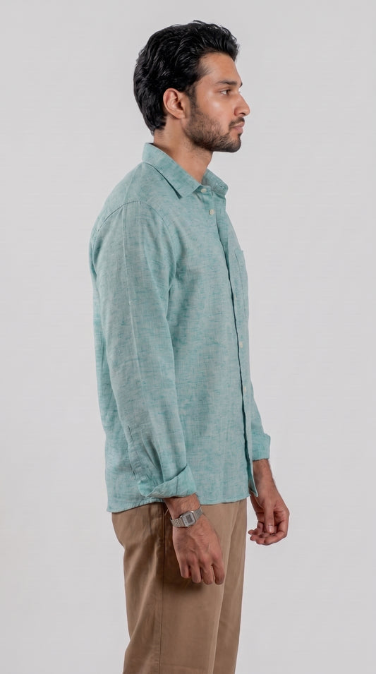 Casual Full Sleeve Shirt : Sky Blue